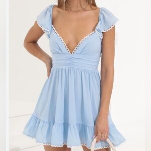 LUCY IN THE SKY BLUE BABYDOLL DRESS